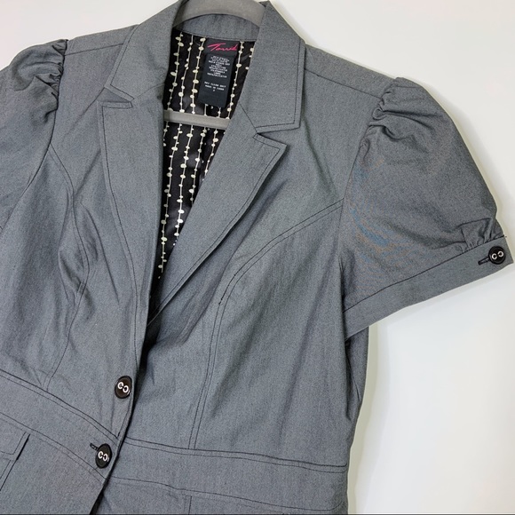 Torrid Short Sleeve Gray Blazer Jacket Size 2X - Picture 2 of 7